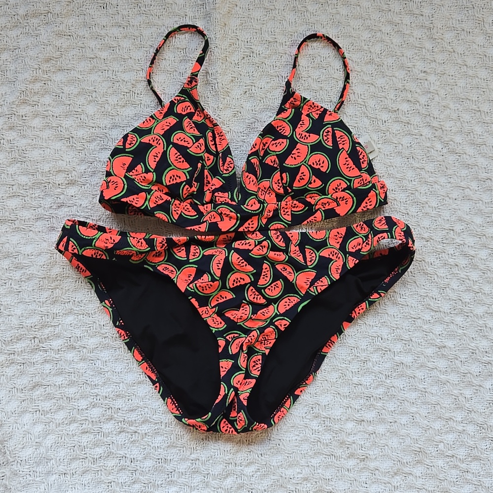 J.Crew Watermelon Print Bikini Set – Adjustable Straps – Size XS/S